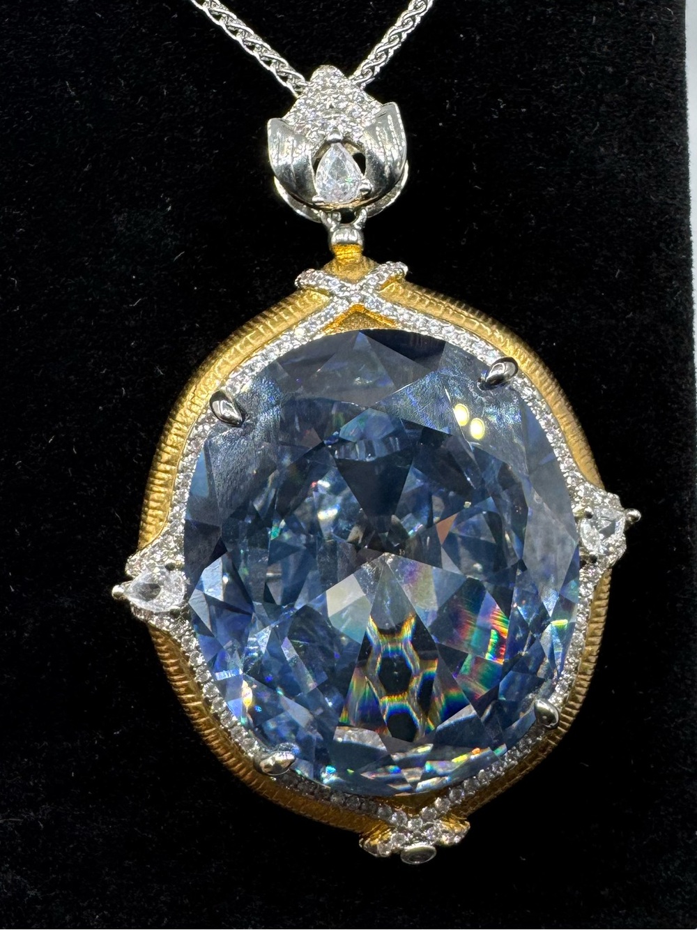‼️PRICE IS FIRM ‼️14k 60ct Blue Spinel Pendant - Picture 3 of 13